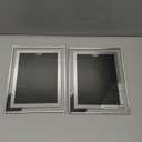 Vienrose 5x7 Picture Frame Set of 2, Clear Glass Photo Frames with Silver Edge, Horizontal or Vertical Display for Tabletop, Desk, Home, Office Decoration