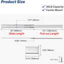 20 Inch Center Mount Drawer Slides 10 Pcs, Heavy Duty Hidden Rails