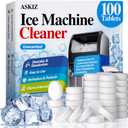 2 x 100 Pack Ice Machine Cleaner Descaler Tablets-Ice Maker Cleaner Compatible with Frigidaire, Opal, GE Profile, Kitchenaid, Nickel Safe Scale Remover for Countertop, Nugget Ice Makers