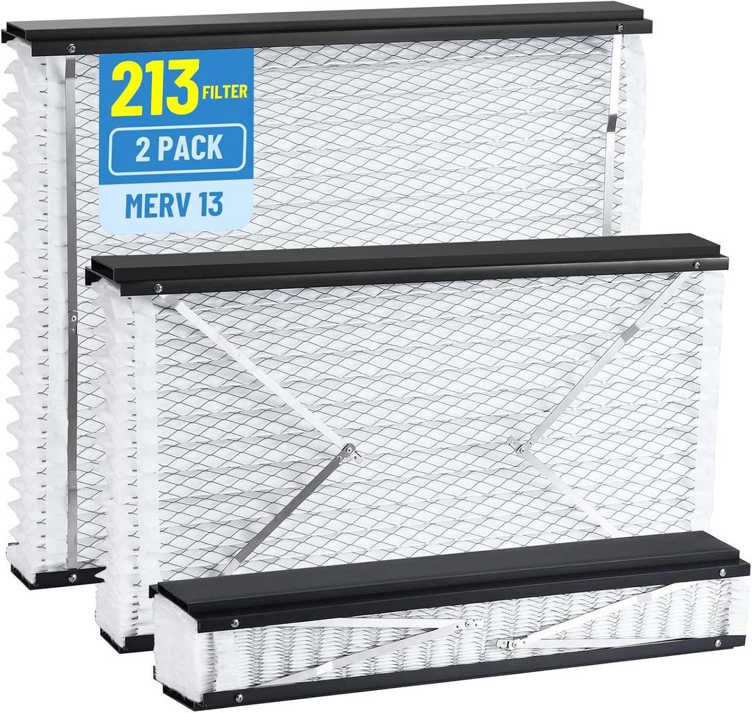 2 Pack 213 Replacement Air Filter, 20x25x4 Inches, MERV 13 Furnace Compatible with Aprilaire 1210, 1620, 2210, 2216, 3210, 4200, NOTE: Not Fit for 1213 Upgrade Kit,Model 2120, 2200