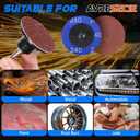 100Pcs 2 Inch die Grinder Sanding Disc, Roll Lock Quick Change Disc 36/60/80/120/240 Girt Die for Drill 1/4" Holder,Surface Prep Strip Grind Polish Finish Burr Rust Paint Removal
