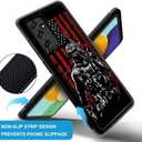 Case Compatible with Samsung Galaxy A13 5G,Pattern Plexiglass Cover for Boys Men,Shockproof Anti-Scratch Case for Samsung Galaxy A13 5G 6.5 inch,American Soldier Flag
