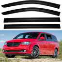 Window Visors Rain Guards for 2008-2020 Dodge Grand Caravan, Out-Channel Window Vent Wind Deflectors Visors Shades for 2008-2016 Chrysler Town Country, 2009-2012 Volkswagen (VW) Routan