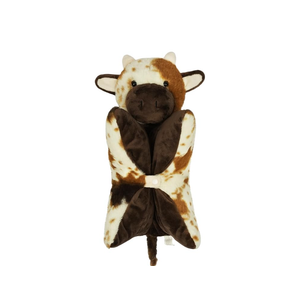 PINKPEACH Cow Stuffed Animal Pillow 15'', Washable Baby Stuffed Animals Toy, Weighted Plush Gifts for Babies Kids Girls Boys Christmas Birthday Home Living Room Decor