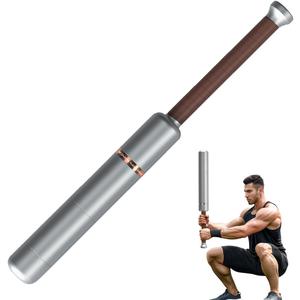 Adjustable Macebell Clubbell for Strength Training, 6/8-in-1 Premium Steel for Full Body, Muscles, Shoulder, Grips & Forearms Workouts (17.5-Silver)