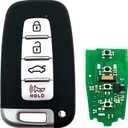 4 Buttons Keyless Remote Car Key Fob Fit for Hyundai 2012-2013 Elantra, 2011-2014 Sonata, Azera, 2009-2014 Genesis Kia 2011-2013 Optima, 2011-2013 Soul (SY5HMFNA04) 2015 Sonata Hybird (Black)