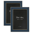 VIOLABBEY 5x7 Picture Frame Navy Blue Set of 2, Colorful 5 x 7 Photo Frame for Wall Mounted or Tabletop Display, Real Glass, Modern Style