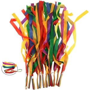 Rainbow Dance Ribbons, 12PCS Rhythm Ribbon Streamers for Kids Children Adults - Bright & Multi-Colored