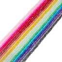 Cheriswelry AB Color Faceted Glass Beads 4x3mm Crystal Glass Loose Spacer Beads Rainbow Beads for Necklace Earring Bracelet Making Christmas Party Decoration (18 Strands, About 2034Pcs)