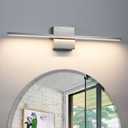 Bathroom Light Fixtures Over Mirror - 24inch Dimmable Brushed Nickel Vanity Lights for Bathroom 18W LED Vanity Light Bar 3500K Modern Wall Sconce Lighting for Mural