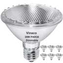Par30 Short Neck, 6pcs PAR30 39W 120V Halogen Light Bulbs, Dimmable. Premium Quality for Long Lasting Life, E26 Base, 3000K Warm White, par30 Flood Light Great for Accent Lighting, Tracking Lighting
