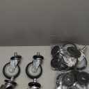 Premium 5" Metro Shelving Brake Casters with Floor Protective Wheels - Set of 3 (No Brake) Blue