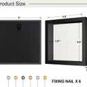 8x8 Shadow Box Frame with Linen Back - Sturdy Rustic Memory Display Case of Flower, Pictures, Medals and More, Black