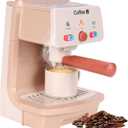 Kids Coffee Maker with Coffee Cups Toy Coffee Maker for Kids Kitchen Playset Gifts Set Toddler Coffee Playset with Lights and Sound Play Coffee Maker Set for Kids Tea Playset