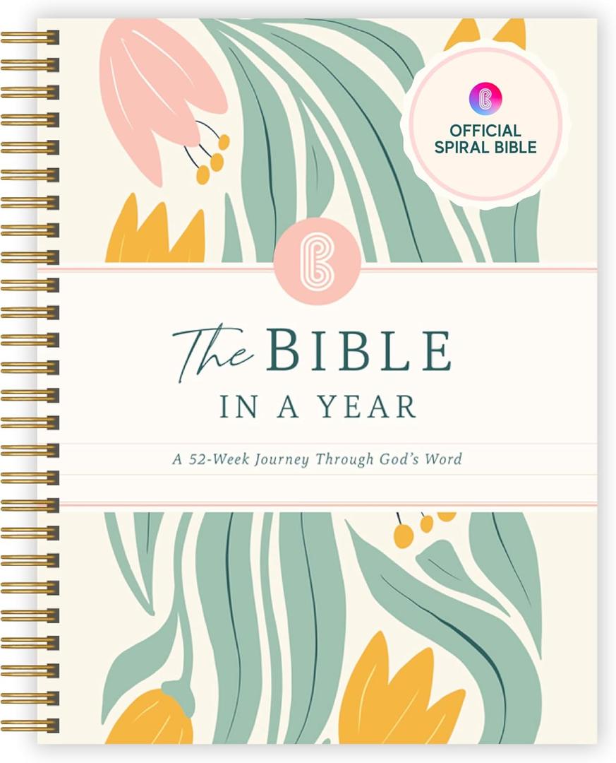 Official Spiral Bible® The Bible in a Year | 52 Week Guided Bible Study & Daily Reading Plan | Spiritual Companion & Journal for Adults & Teens | 8.5" x 11" Notebook