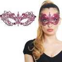 Lace Masquerade Mask for Women - Venetian Party, Prom, Mardi Gras, Halloween (One Size, Ana Magenta)