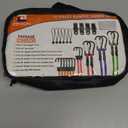 Bungee Cords with Hooks – Set Includes 18", 24", 32", 40" Heavy-Duty Stretch Cords, 6 Ball Bungees, 4 Tarp Clips, 6 Mini Cords & Storage Bag – Ideal for Home, Garage & Outdoor Use