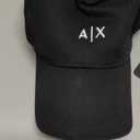 Armani Exchange Men's Small Contrast Logo Baseball Hat (Black/White)