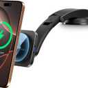 ESR for MagSafe Car Mount Charger, Dashboard Magnetic Wireless Car Charger Mount, Compatible with MagSafe Car Charger, for iPhone 17/16/15/14/13/12, Galaxy S25, Fast Charging, Car Accessories, Black (Standard - Low-Profile Mount)