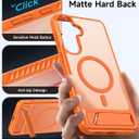 for Samsung Galaxy S26 Plus Case, [Compatible with MagSafe] [3 Stand Ways], Military Grade Drop Protection Invisible Stand Slim Case for Galaxy S26 Plus 5G, Orange
