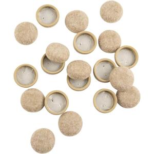 Super Sliders Secure Grip Formed Felt Movers for Furniture to Protect Hard Surfaces, 1.25", Beige (20 Pack) (1 1/4 Inch)