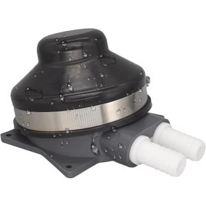 QuickMariner Manual Foot Pump Connects to 0.5 Inch Flexible Hose with 2.2 GPM Max Flow Rate Suitable for Marine Boat Galley RV Camping Black