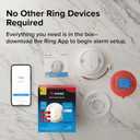 Kidde Smart Smoke Detector, Ring App Enabled for Real-Time Notifications, Hardwired Alarm, AA Backup Battery