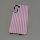 Compatible with MagSafe Striped Phone Case for Samsung Galaxy S23 Plus, Cute Aesthetic Striped Magnetic Soft TPU and Hard PC Protective Phone Cover for Women Girls - Pink