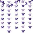 Butterfly Decorations, Purple Butterfly Decorations for Wedding Baby Shower Birthday Party Decorations Purple/Lavender Pack of 4, 10001