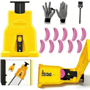 Chainsaw Sharpener for 12''-22'' Chain Saw Sharpener Tool,with 10 Fast Sharpening Stones, Portable Chainsaw Chain Sharpener, Chainsaw Blade Sharpener Kit Quick Sharpening and Easy to Use