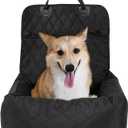 Dog Booster Car Seat for Small/Medium Dogs,Memory Foam Dog Booster Seat for Dogs, Fully Detachable and Washable Pet Portable Car Seat with Dog Seat Belt,Black