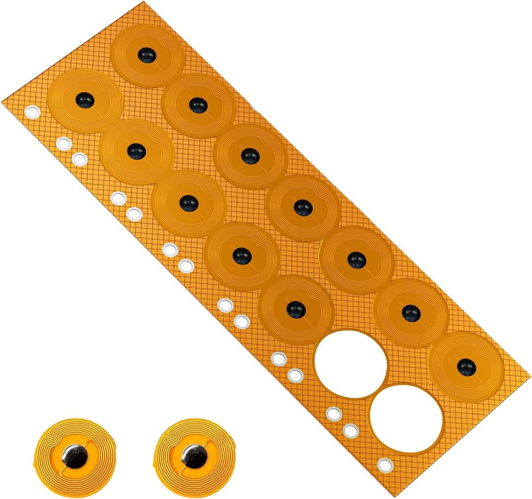10pcs NFC Tags NTAG215 FPC Tag Stickers, Flexible Smart Nail Electronic Tags NFC Key Tag Waterproof Programmable RFID Sticker 10mm Round