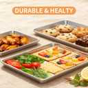 Baking Sheet Set of 3, Stainless Steel Cookie Sheets Baking Sheet Pan, 10.5/12.4/16 Inch, Thicker and Firmer Baking Pans Set, Non-stick, Non toxic & Heavy Duty & Easy CleanDishwasher Safe