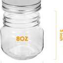 Accguan Mason Jars, glass jar 8OZ With Regular Lids and Bands(Silver), Ideal for Jam,Honey,Wedding Favors,Shower Favors, 24 PACK, 29 Count