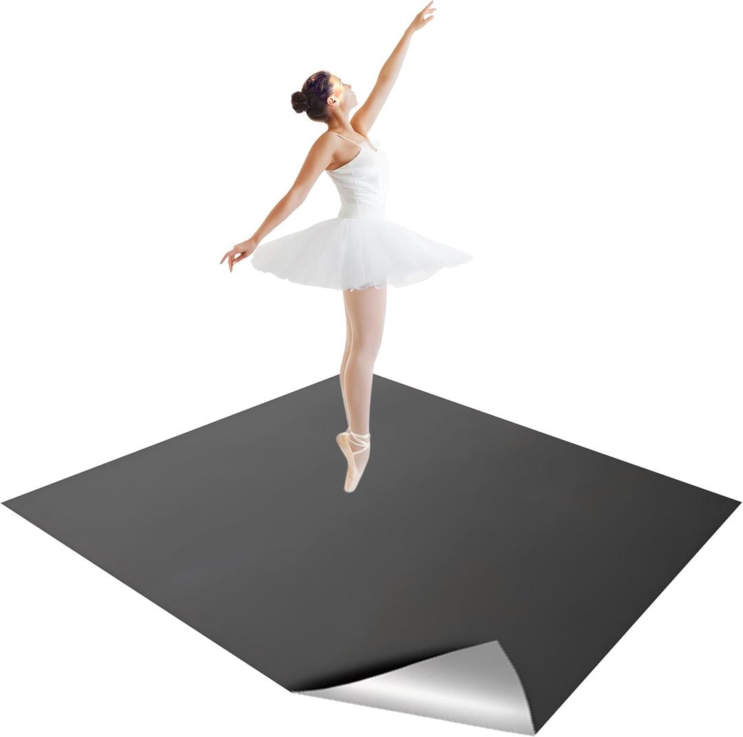 Portable Marley Floor, Dance Mat, 1.5 mm Thick Vinyl Dance Floor, Non-Slip Practice Mat for Ballet, Jazz, Home & Studio, 6.6*3.9ft