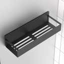HuggieGems 4 Pack Magnetic Spice Storage Rack Organizer for Refrigerator and Oven, Black Fridge Organizers and Storage