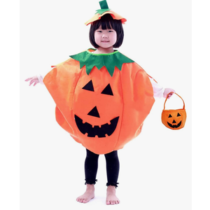 Etistta Halloween 3PC Pumpkin Costume for Kids Children Cosplay Party Clothes (Orange)
