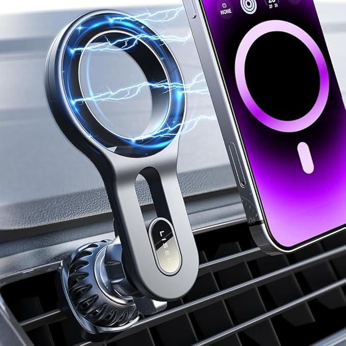 LISEN for MagSafe Car Mount, Magnetic Phone Holder for Car Vent Phone Mount, Air Vent Car Phone Holder Mount, Magnetic Car Phone Holder, Car Phone Holder Magnetic for iPhone 17 Pro Max 16 15 Gifts