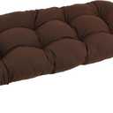 Blazing Needles Twill Rounded Back Loveseat Cushion, 42" x 19", Chocolate