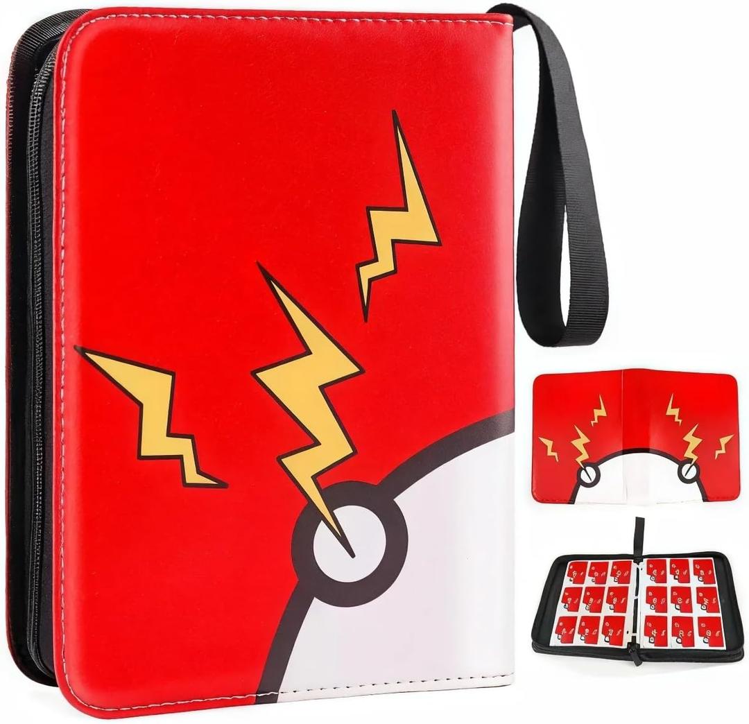Trading Card Binder with 9 Pocket, Compatible with Pokemon, MTG, Yugioh, TCG Cards - 400 Pocket Card Album Folder(Extra Large)