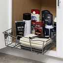 ClosetMaid 14 in. Pull Out Cabinet Organizer, Heavy Duty, Slide Out Pantry Shelves Drawers for Kitchen, Bathroom, Nickel
