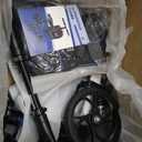 BlessReach Steerable Knee Scooter Deluxe Medical Scooter for Foot Injuries Compact Crutches, with Dual Rear on-Wheel Brake and Shock Absorption Under The Knee padBlue