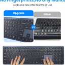 Wireless Keyboard-2.4G Ultra Slim Quiet Full Size USB PC Computer Keyboard,19 Multimedia Keys, Number Pad, Plug& Play, Lag-Free Ergo, Long Battery Life for Desktop, Laptop, Smart TV, MAC, Windows, QWERTY, Spacegray