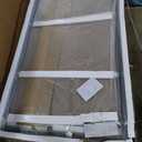 Bathroom Shower Glass Door, 44"-48" W76" H Fixed Framed Pivot Swing Shower Door, 1/4"(6mm) Clear Tempered Glass, Brushed Gold Finish