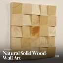 Cuspin Large 3D Wood Green Wall Art for Living Room, Modern Minimalist Sage Green Textured Wall Decor, Abstract Geometric Natural Wooden Block Artwork for Bedroom Dining Room Hallway Home Office, 36"L x 30"W