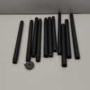 Adjustable Closet Rods for Hanging Clothes 134 to 160 inch Black Heavy Duty clothes rod for closet, Laundry, Bathroom, RV Closet Organization and Storage(Extra long)