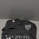 Isaiah 41 10 Faith Over Fear Christian Front and Back Print Long Sleeve T-Shirt, Large, blac
