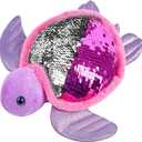 ArtCreativity Flip Sequin Sea Turtle Plush Toy, 1PC, Soft Stuffed Sea Turtle with Color Changing Sequins, Cute Home and Nursery Animal Decorations, Calming Fidget Toy for Girls & Boys, 10.5 Inches