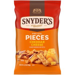 Snyder's of Hanover Cheddar Cheese Flavored Pretzel Pieces, 11.25 Oz (EXP 08/29/26)