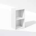 Furinno Reed Closet Organizers and Storage, 2-Tier Closet Organizer, Open Shelf Closet Storage, for Wardrobe, Bedroom, Living Room, White, 2-Tier; 12" W